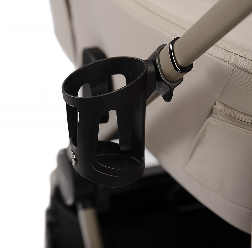 Коляска 2 в 1 Peppy Monaco thermo Latte (бежевый), рама серо-коричневая