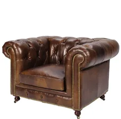 Кресло Chesterfield, кожа Antique Master