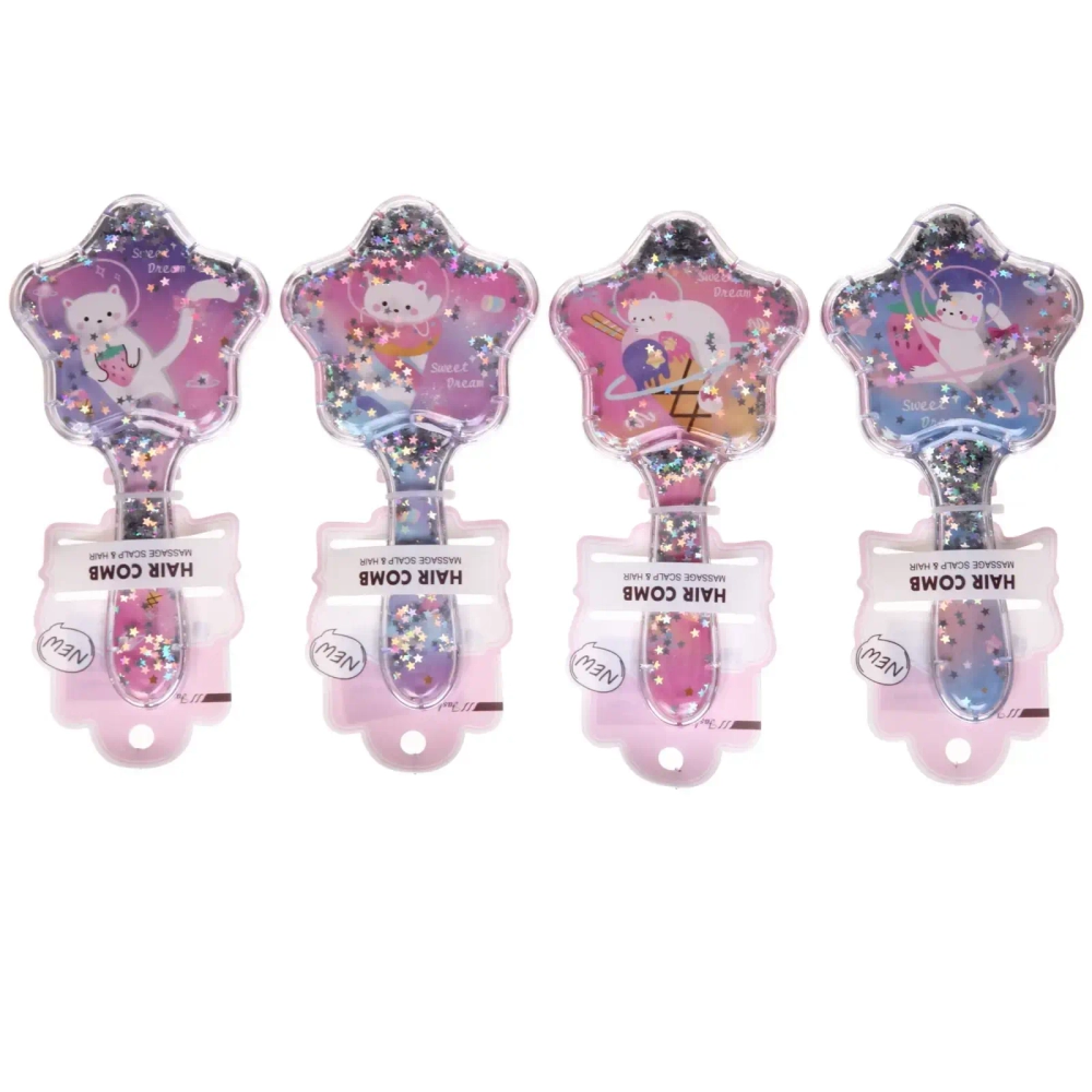 Расческа массажная детская «Baby House Mila», микс 4 вида Котята, 17*8.5см