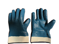 Перчатки с хлопковой подкладкой из джерси, манжет безопасности, полное нитриловое покрытие, шероховатая поверхность