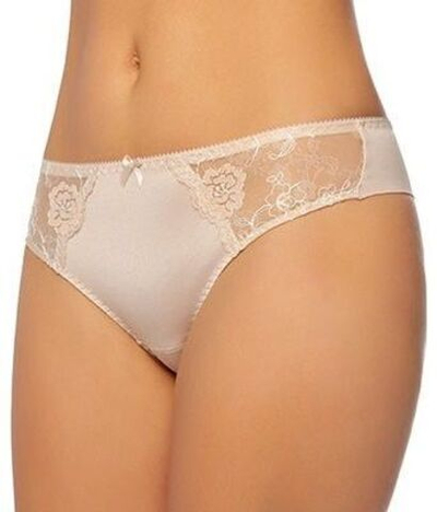 Трусы-бразилиана Queen с кружевом (Размер: 36) (Цвет: пудровый)