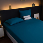 КПБ Однотонный Сатин на резинке CSR039, Евро, 4 наволочки, простынь 180*200*35