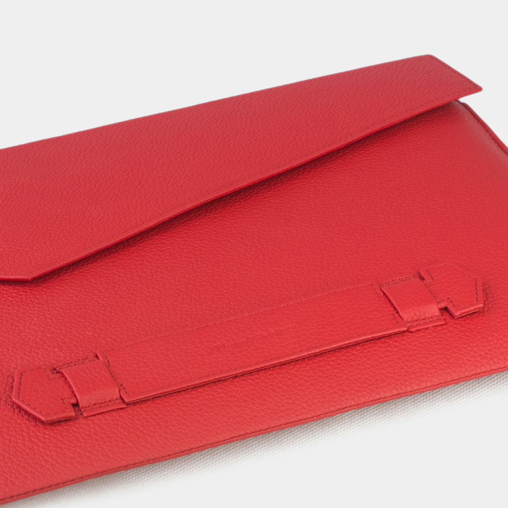 Чехол для MacBook Pro 13-14' из кожи теленка, красного цвета