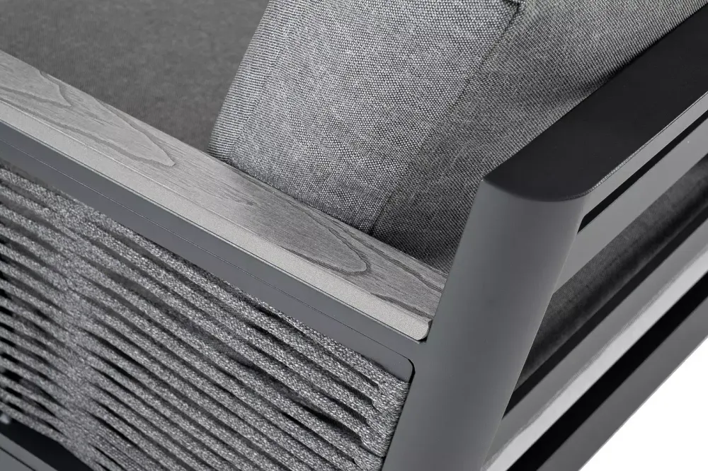 "Париж" модуль диванный левый, двухместный, цвет серый