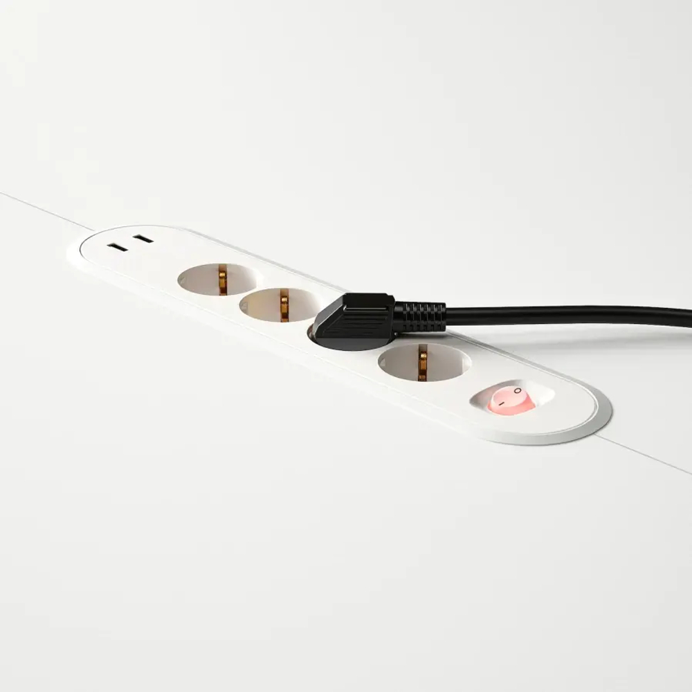 Стол для переговоров круглый - MITTZON IKEA /ИКЕА МИТТЗОН , 120х75 см, белый