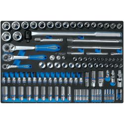 KING TONY (934-251MRV) Набор инструментов "DRIVE" в красной тележке, 251 предмет