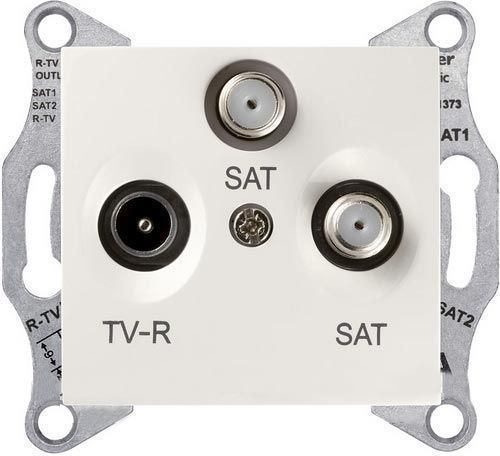 Розетка телевизионная TV/R/SAT оконечная с/у, механизм SEDNA бежевый Schneider Electric