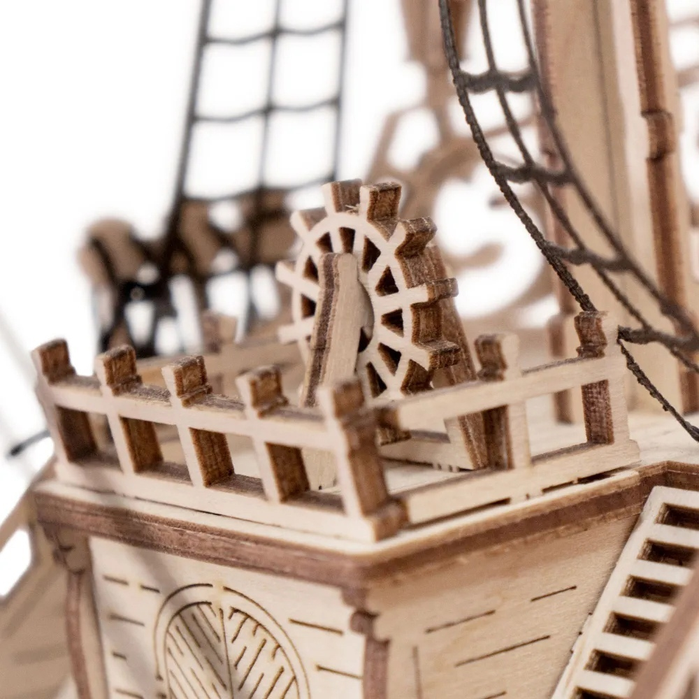 Корабль "Утренняя Звезда" (Lemmo). Красные паруса, Сборная модель, деревянный конструктор, 3D пазл, подарки, хобби, короблестроение, судомоделизм, алые паруса