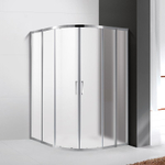 Душевой уголок Cezares MOLVENO-R-22-80+20-P-Cr, 100х100х195, профиль хром, стекло Punto матовое