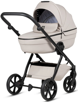 Детская коляска Tutis Uno 6 Plus Leather collection 3 в 1 с автокреслом Elo Lux EduSky Black 1602151 Latte