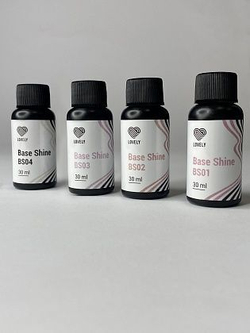 База камуфлирующая с шиммером Base Shine Lovely, оттенок бежевый BS01, 30 ml