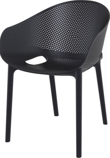 Кресло пластиковое Sky Pro черное