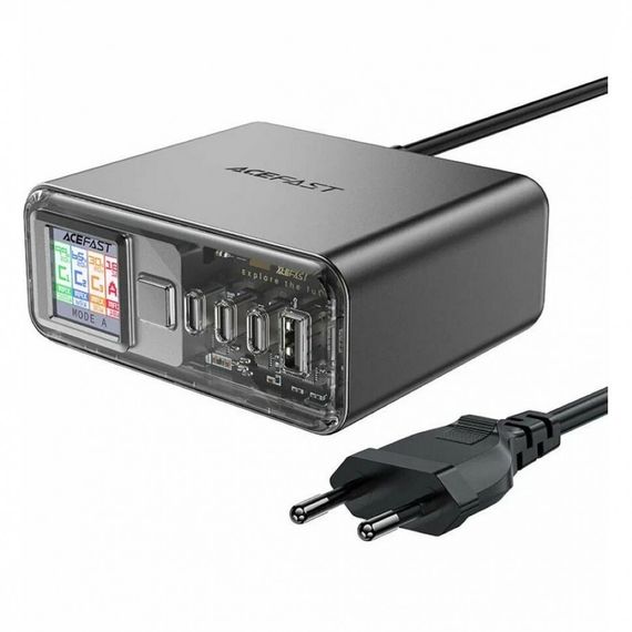 Зарядное устройство AceFast Z4 PD218W GaN 3*USB-C+USB-A (AF-Z4-GY) Space Gray