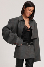 Жакет в полоску укороченный