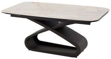 Стол АУРУМ (AURUM) 180 БЕЖЕВЫЙ МРАМОР TL-618, испанская керамика / Коричневый графит каркас, ®DISAUR
