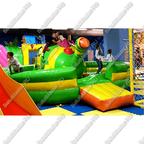 Коммерческий надувной батут "Динозавр-качеля" 5*5*2.5 м