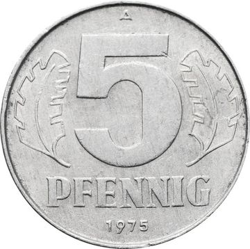 5 пфеннигов 1975 Германия (ГДР)