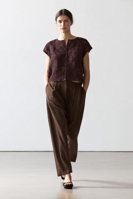 Massimo Dutti Вязаный жилет, баклажанный