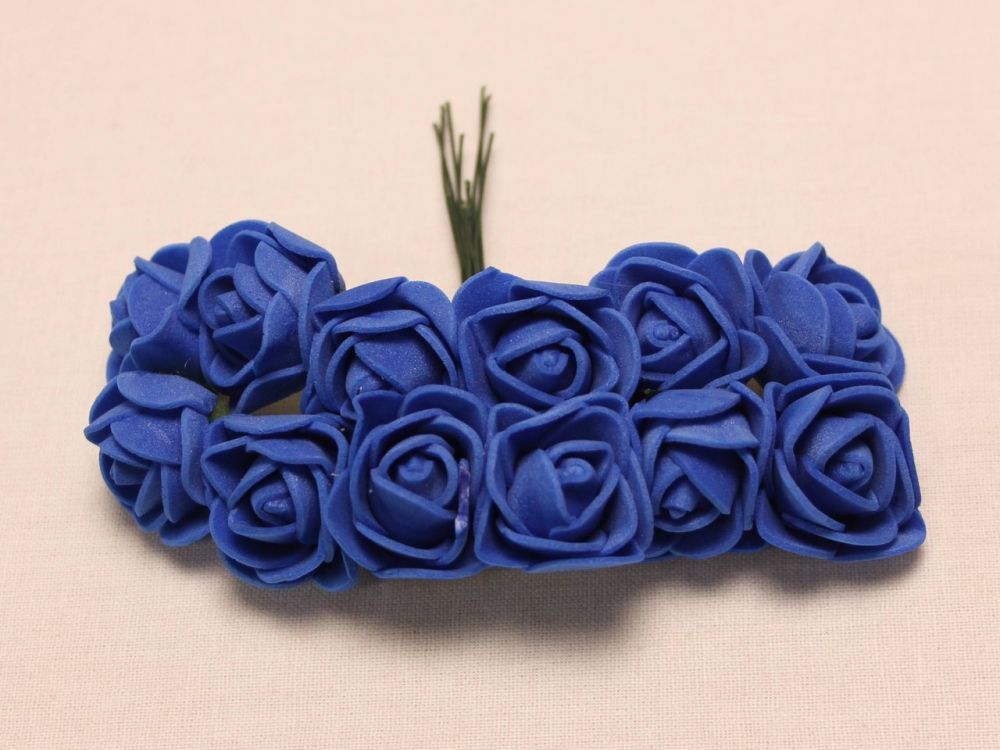 `Цветы из фоамирана, 25 мм, 11-12 цветков, цвет: синий