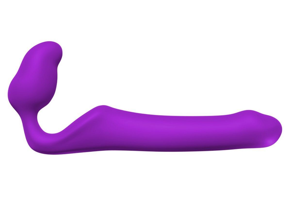 Лиловый безремневой страпон Queens M (Цвет: лиловый)