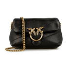 кожаная сумка через плечо love micro puff c sheep nappa Pinko - черный(100041 A0F2)