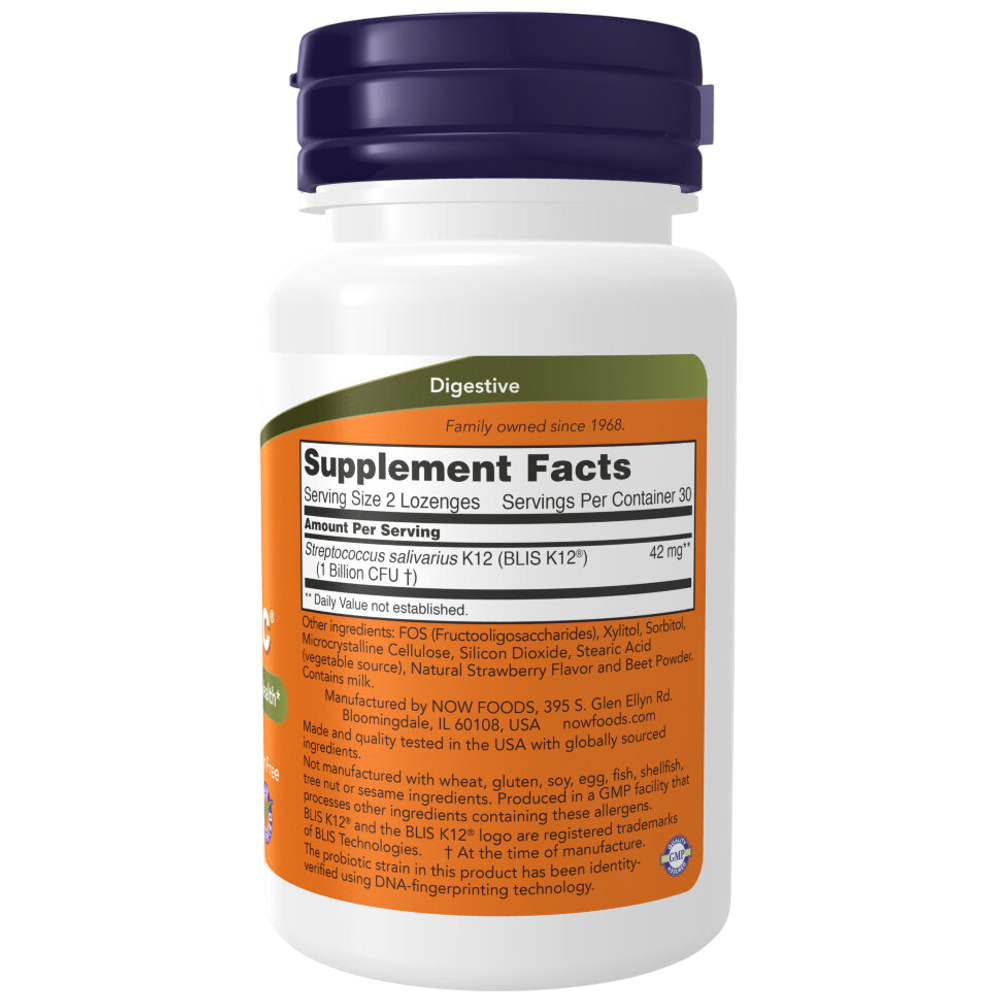 Now Foods OralBiotic 60 lozenges, Пробиотики, ОралБиотик !!! Срок 07.2025