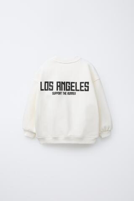 ZARA ХУДИ С ПРИНТОМ, ЦВЕТ ЛЬДА