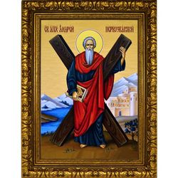 Андрей Первозванный Святой Апостол. Икона на холсте.