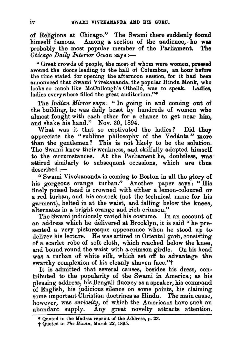 Swami Vivekananda and His Guru: With Letters from Prominent Americans On the Alleged Progress of Vedantism in the United States | Vivekananda