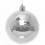 Новогодний шар 25 см «Глянец», серебро