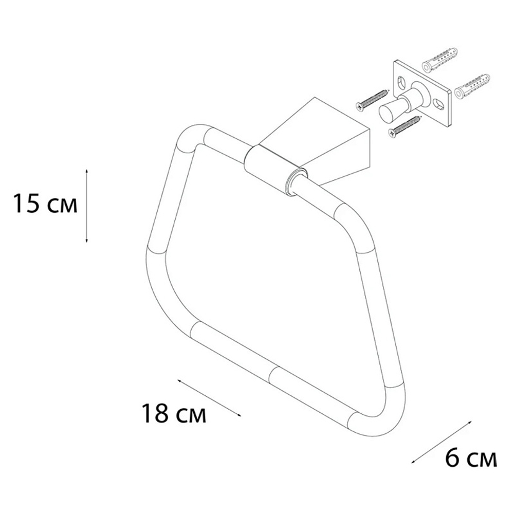 Полотенцедержатель кольцо Fixsen Trend GOLD, золото матовое (FX-99011)