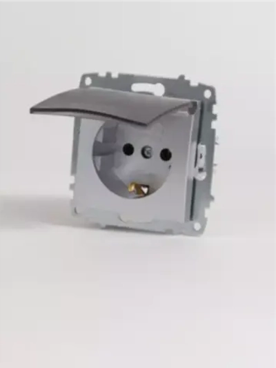 Механизм розетки Zena с заземлением и крышкой
