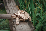 Механическая Черепаха от Eco Wood Art (EWA) - Деревянный конструктор, сборная модель, 3D пазл