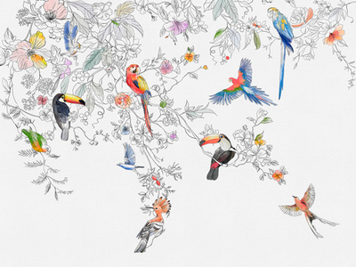 Дизайнерские обои Wall Street Blossom