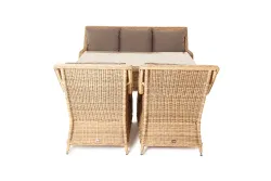 "Гляссе" обеденная группа из искусственного ротанга, цвет соломенный