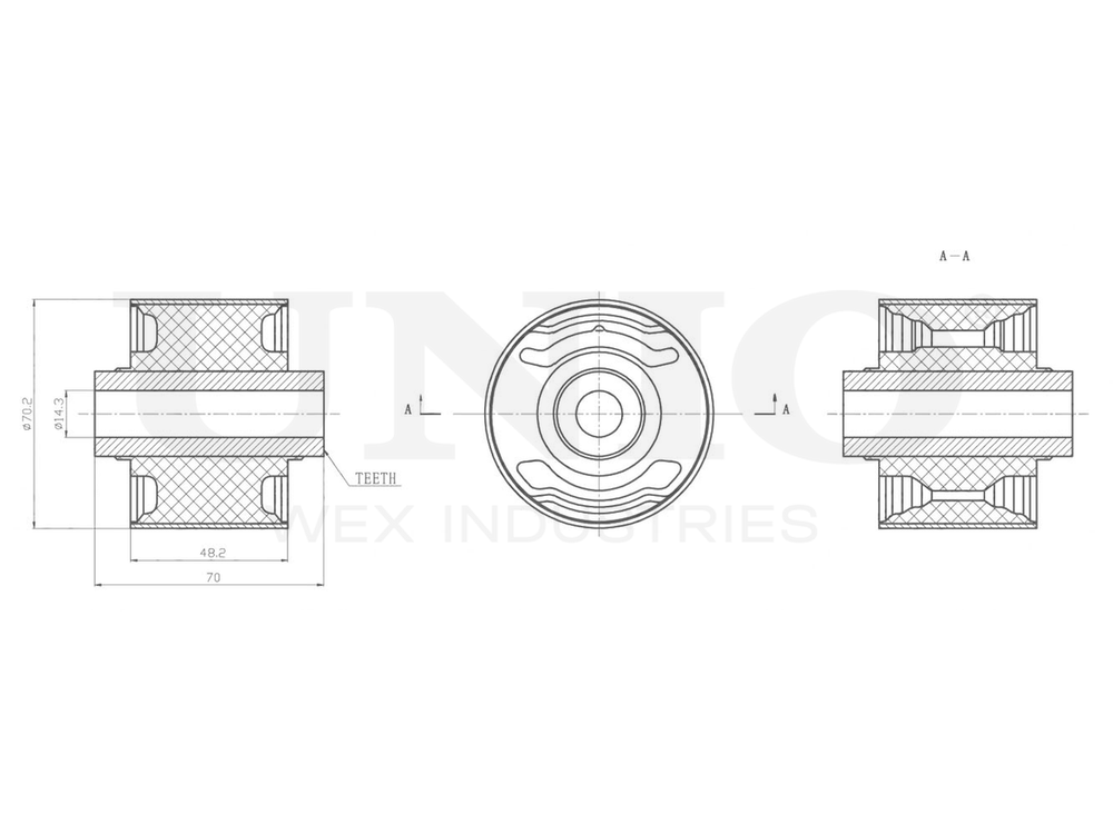 Сайлентблок задней продольной тяги UNIO RMP-20295