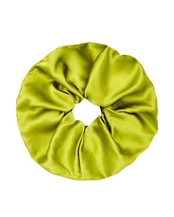 Шелковая резинка для волос, зеленая