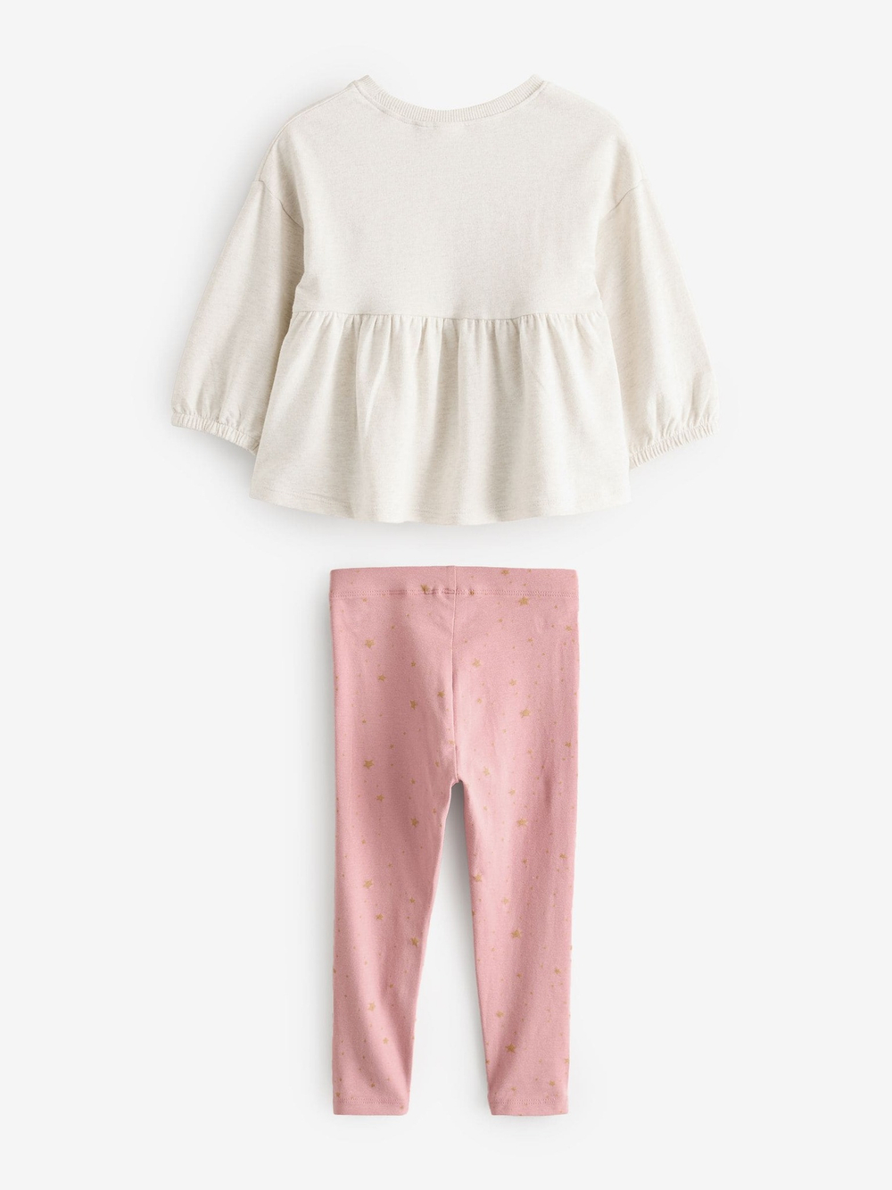 Толстовка и легинсы в комплекте для девочки Next B68-377, Розовый, Молочный