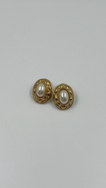 Серьги жемчужные овальные