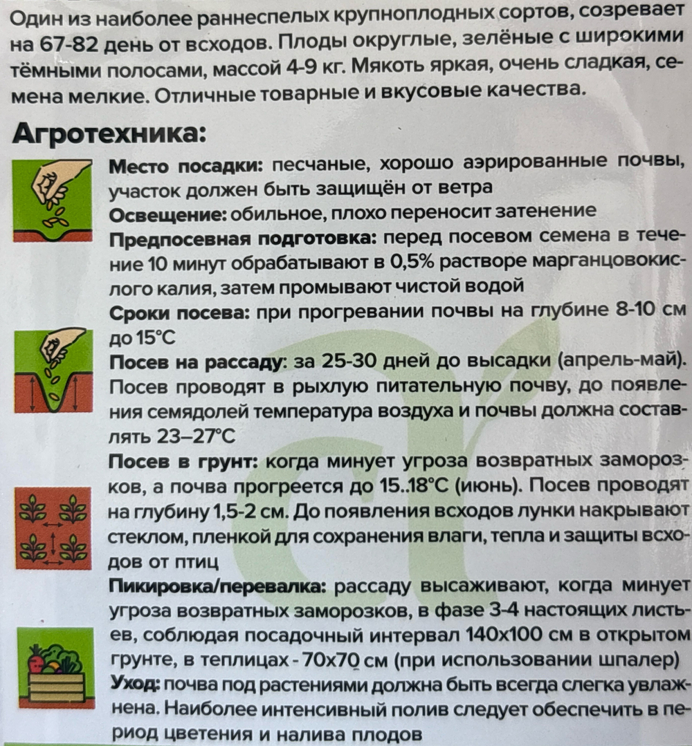 Арбуз Малиновый Сладкий 1 г Р СМАРБ-27