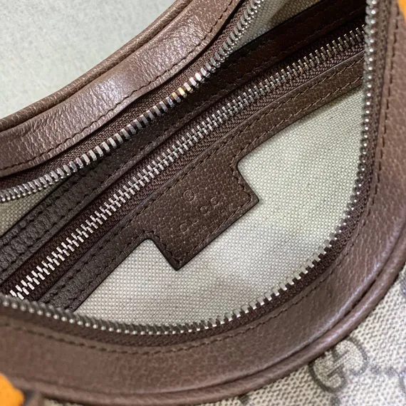 Большая сумка через плечо Gucci Attache бежевый