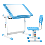 Комплект растущей детской мебели Anatomica Arlekino парта + стул + выдвижной ящик голубой