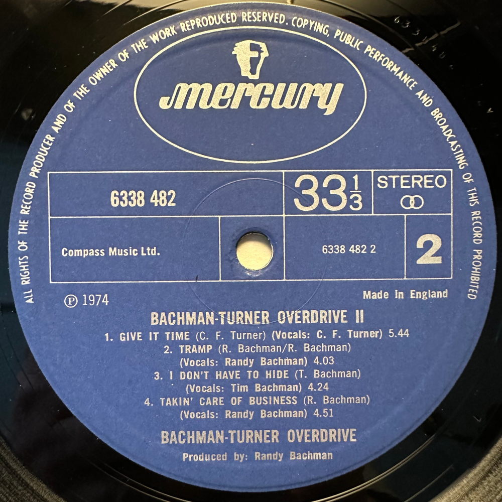 Bachman-Turner Overdrive - Bachman-Turner Overdrive II (Англия 1973г.)