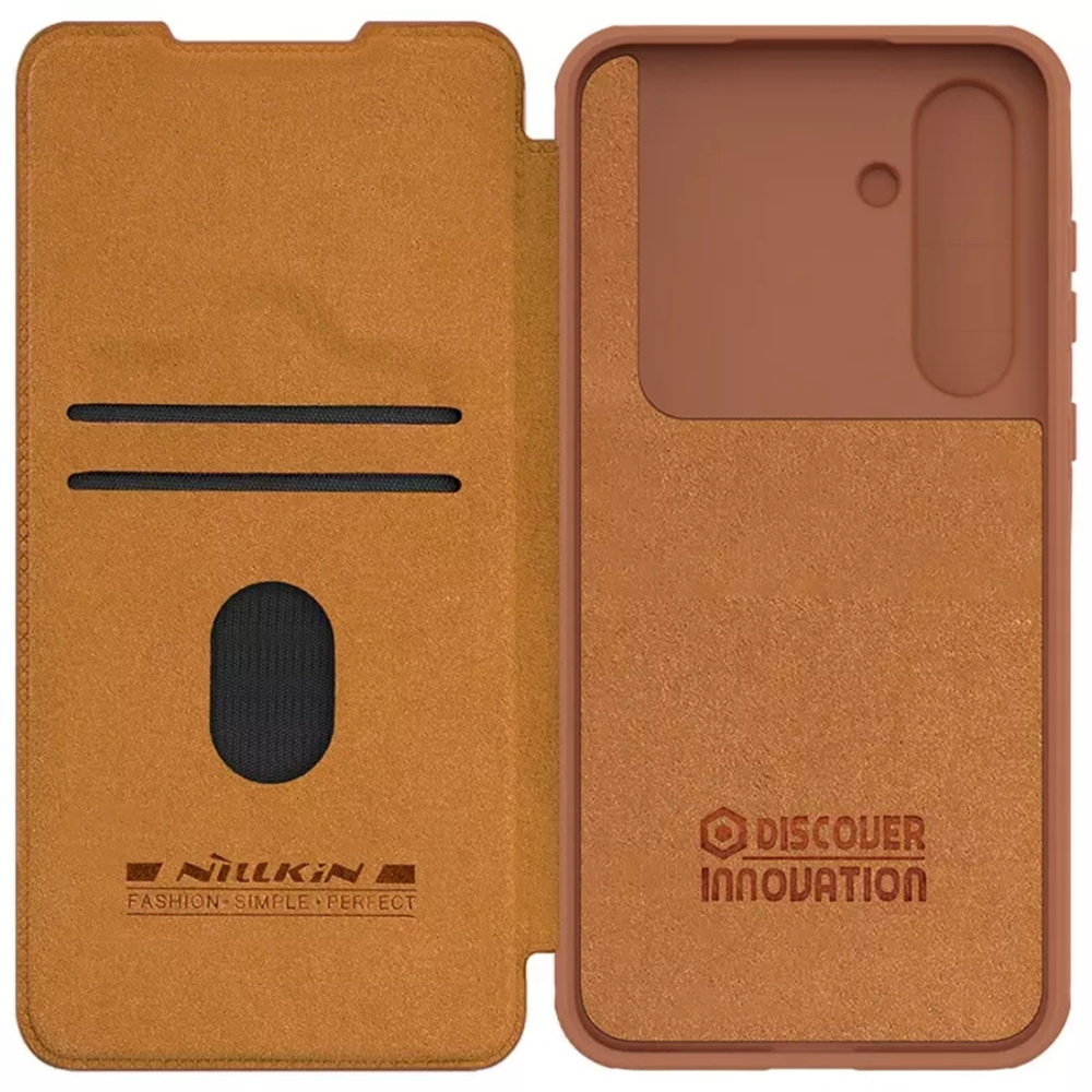 Кожаный чехол-книжка Nillkin Leather Qin Pro для Samsung Galaxy S24 FE
