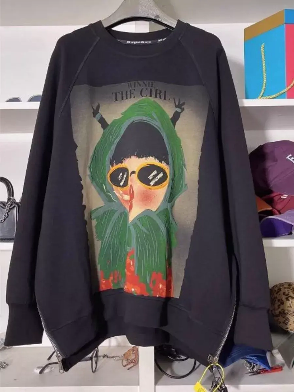 Свитшот с принтом оверсайз