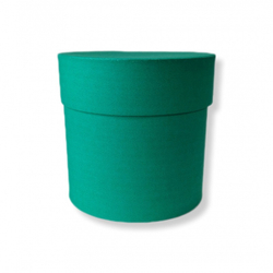 Коробка КРУГ с крышкой матовая 19*19см