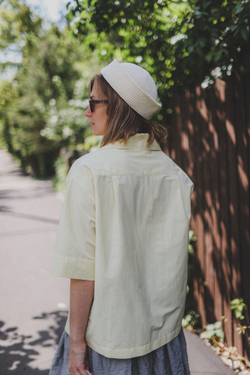 Рубашка с английским воротником из хлопка, butter