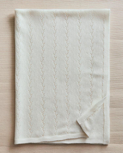 ZARA HOME ДЕТСКИЙ ПЛЕД ИЗ КАШЕМИРА, ЭКРЮ