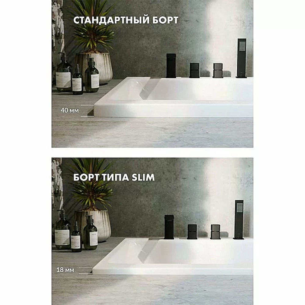 Ванна Excellent Aurum Slim 180x80 WAEX.AUR15WHS белая