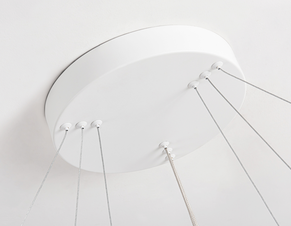 Светильник подвесной светодиодный FL5511/3+9 WH белый 90W 3000K/4200K/6400K D800/600/400*1300 (без ПДУ)